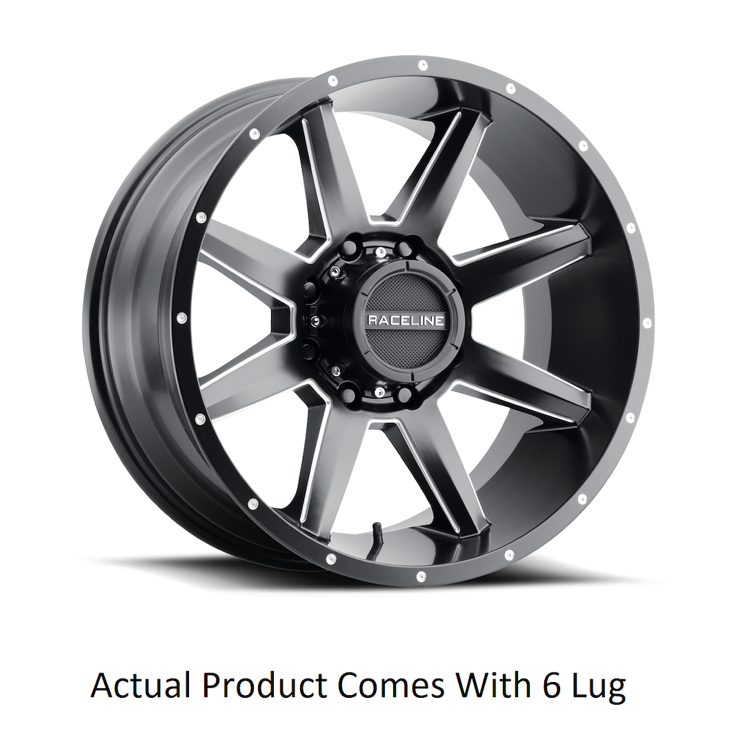 STRYKER SATIN BLACK MILLED 20X9 6X1