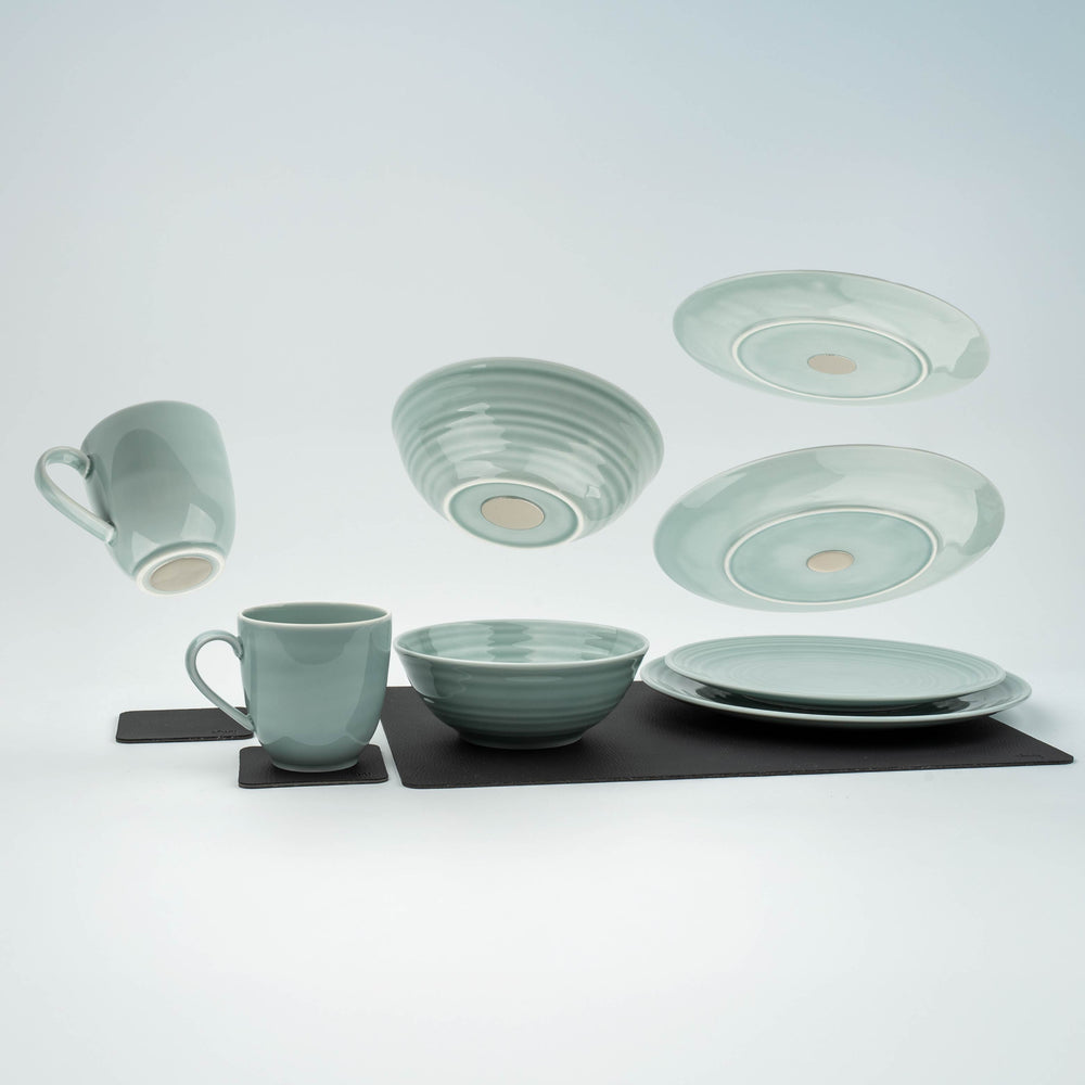 PORCELAIN TABLEWARE SET CYAN