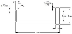 PIN - .370 X 1.340 DCRMET