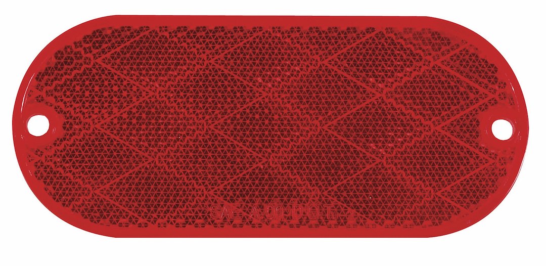 OBLONG REFLECTOR  RED