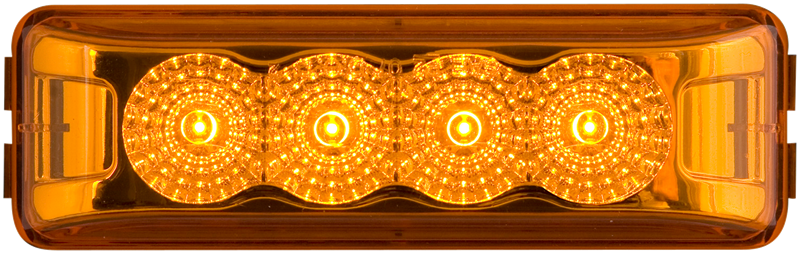 4 LED MIROFLEX THIN LINE;AMBER;POLY
