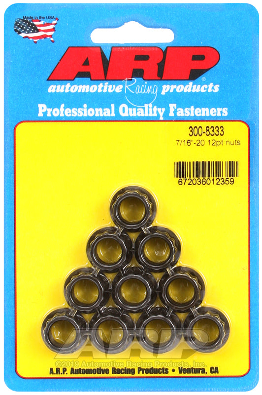 NUTS 7/16-20 12PT PK/10