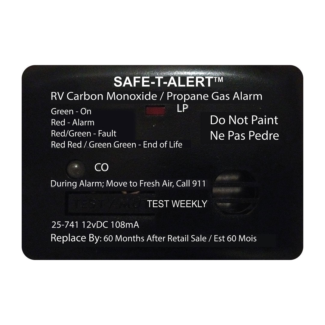 MINI LP/CO ALARM SURF BLK