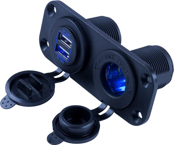 USB/12V POWER SOCKET PANEL W/
