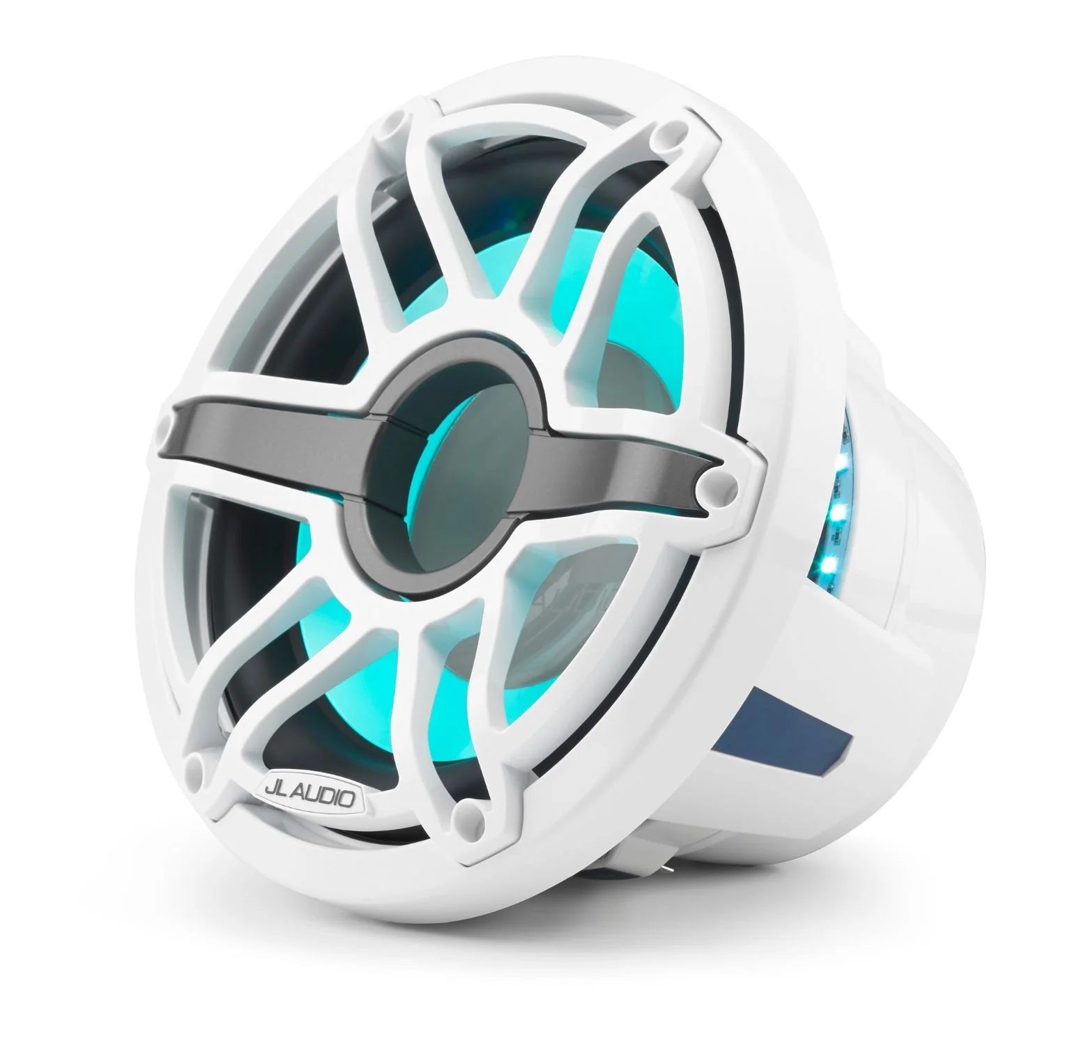 JL AUDIO M6-10W-S-GWGW-I-4: 10" Marine Subwoofer,Gloss Trim Ring & Wht Sport Grill Illuminated 4 O | 93645 | 010-03489-00