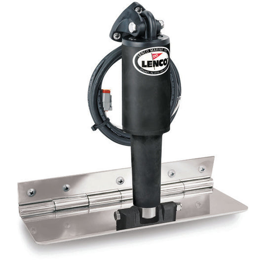 Lenco 4inx12in Limited Space Trim Tab Kit 12v Standard Finish