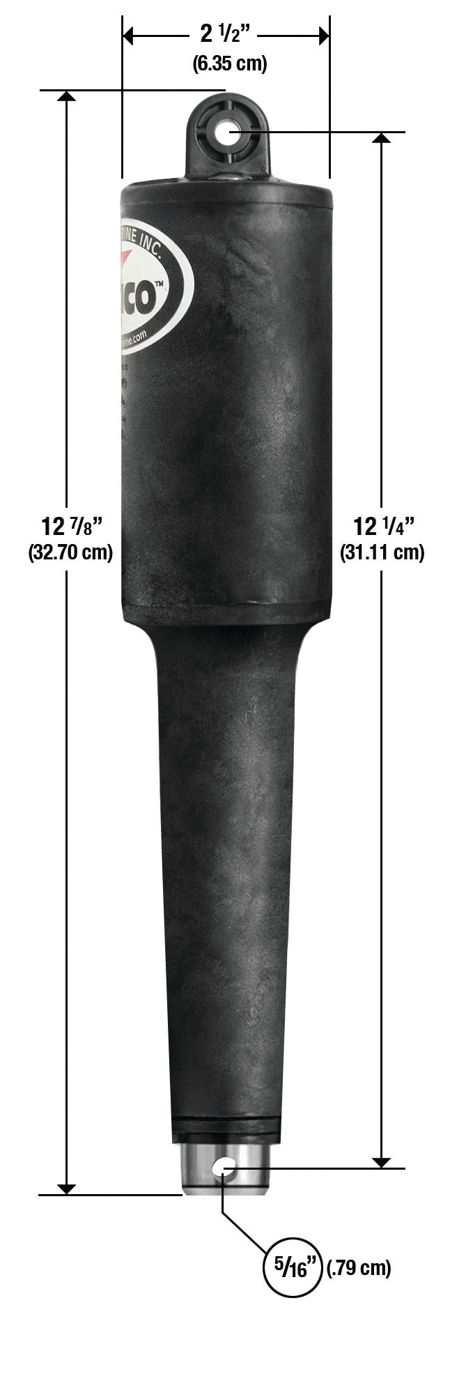 Lenco 4 1/4in Stroke XD Actuator 5/16in x 3/8in 12v