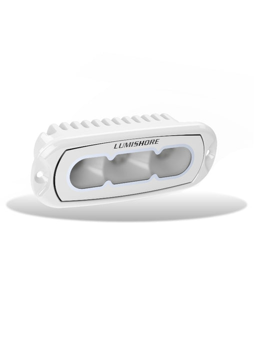 Lumishore ECLIPSE 4in Flood LED Light Flush Mount White Finish