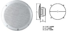 Polyplanar MA-4056 Spkr White 6in  Round Flush Mount