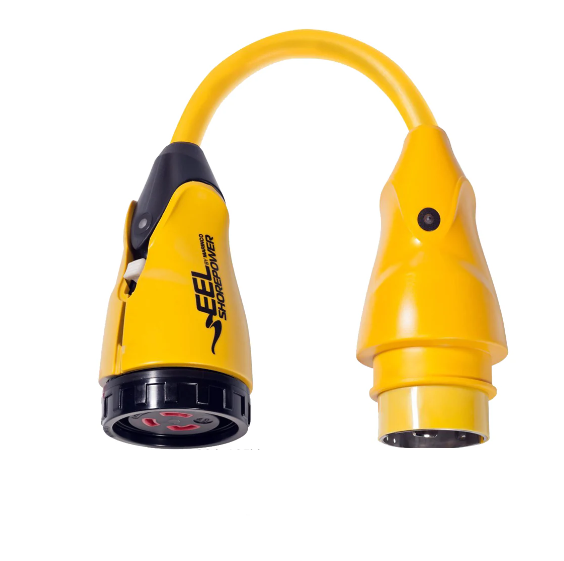 Marinco P503-30 EEL 30A-125V Female to 50A-125V Male Pigtail Adapter - Yellow [P503-30]
