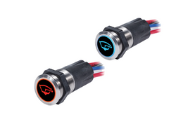 Blue Sea 4181 Backlit Push Button Switch OFF/(ON) - 15A [4181]