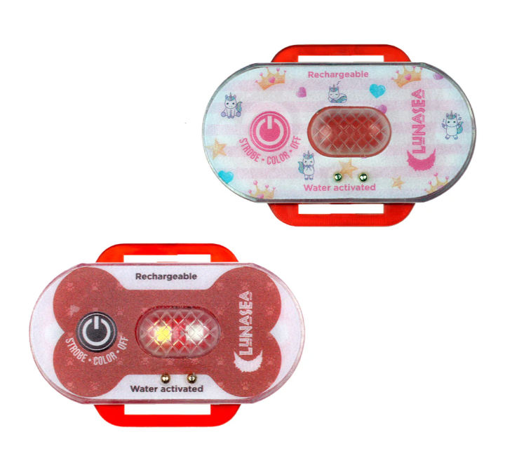 Lunasea Child/Pet Safety Water Activated Strobe Light - Red Case, Blue Attention Light [LLB-63RB-E0-01]