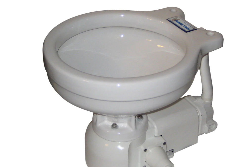 Raritan Sea Era Electric Toilet - Marine Size - Integral Pump - Straight  90 Discharge - 12v [160MI012]