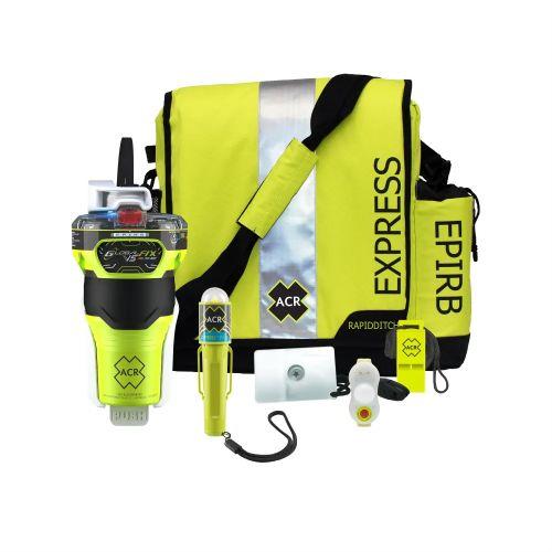 ACR GlobalFix V5 Survival Kit (EPIRB V5 Cat 2, C-Strobe H2-On, Hemilight, Whistle, RapidDitch Bag, Sig Mirror) | 2381