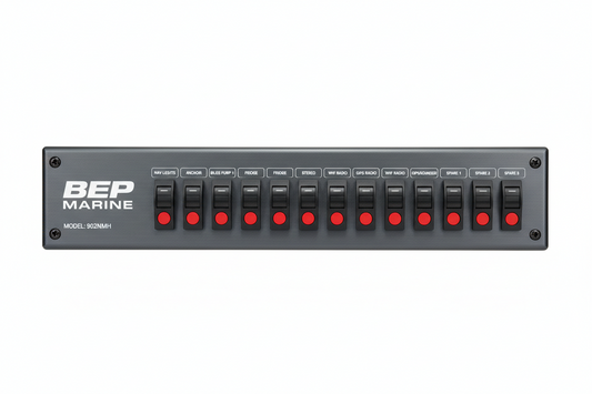BEP 902NMH 12 Way DC Circuit Breaker Panel Horizontal