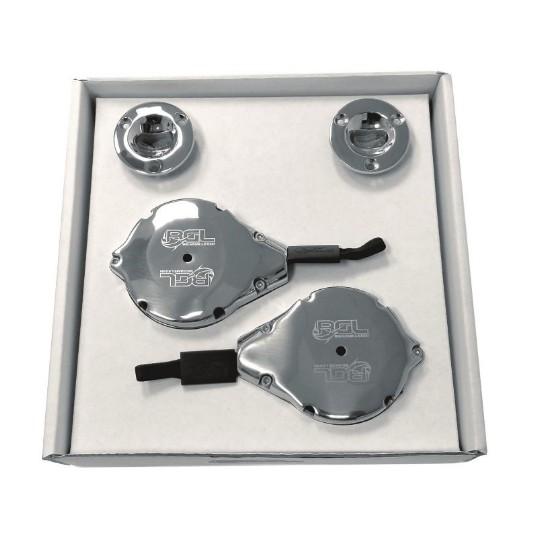 BGL BGLRK2 Kit includes 2 of each of the following: BGL retractable cartridge, receiver, carabiner, mounting hardware and epoxy