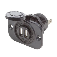 BLUE SEA 12VDC Socket Dual USB Output 5V 2.1A | 1016-BSS