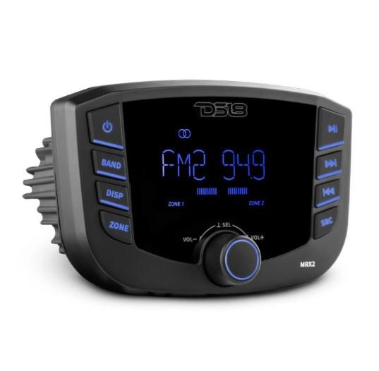 DS18 Marine and Powersports Headunit 3" LCD screen , 2 Zones, 4 volts Output, BT, RDS 4X40 Watts | MRX2