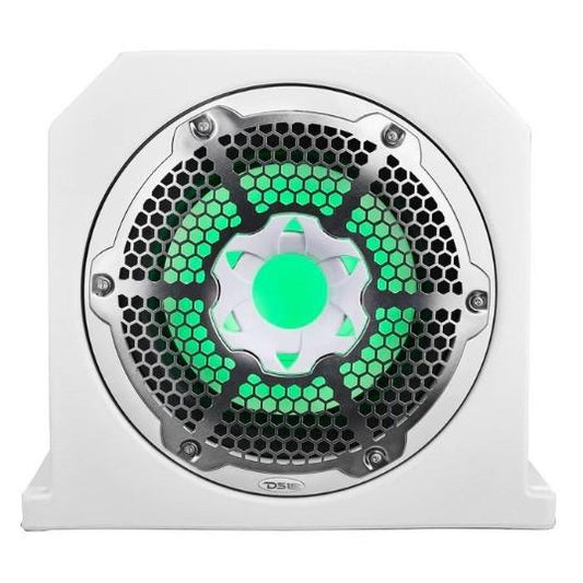 DS18 10" Marine & Motorsports Subwoofer Box Loaded with Integrated RGB Lights 4 Ohms 700W WHT| NXL-10SUBLD/W