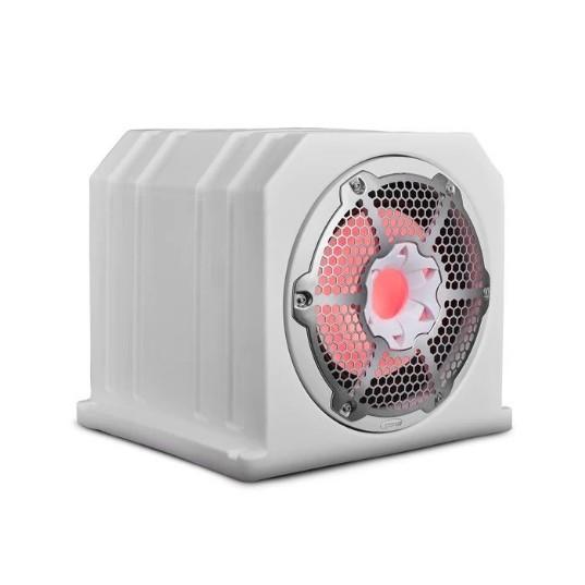 DS18 10" Marine & Motorsports Subwoofer Box Loaded with Integrated RGB Lights 4 Ohms 700W WHT| NXL-10SUBLD/W