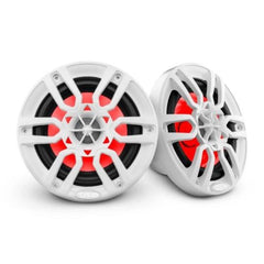 DS18 NXL 8" 2-Way Coaxial Marine Speaker With LED RGB Lights 125 Watts Rms 4-Ohm -White | NXL-8