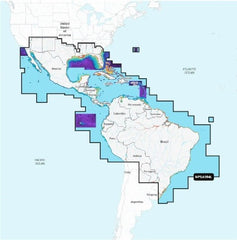 GARMIN Navionics+ Mexico, Caribbean to Brazil, Navionics Platinum+ microSD/SD card NPSA004L | 010-C1364-40