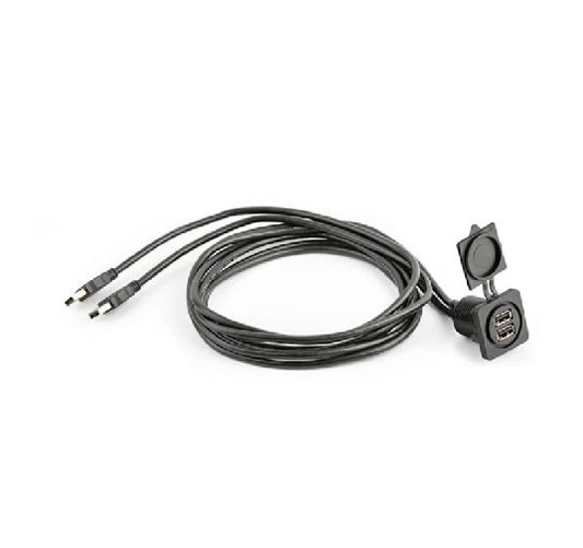 JL AUDIO Panel-Mount Audio Connector, Dual USB Port for Panel-Mounting (XMD-USB2X-PNL) | 010-13678-00