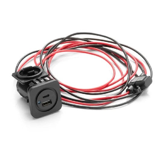 JL AUDIO Charging Jack for Panel-Mounting, 6' (1.8 m) (XMD-USBCA/CHG2X-PNL) | 010-13623-00