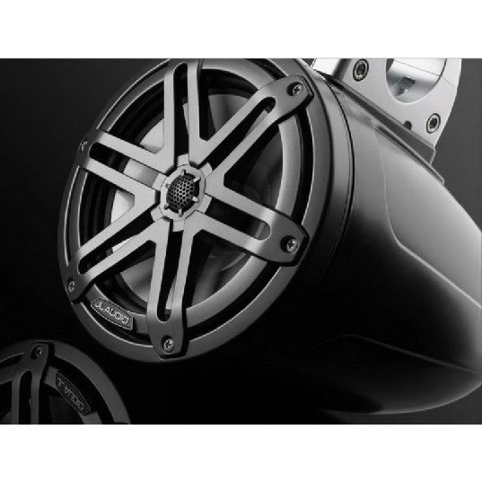 JL Audio M3 7.7in Enclosed Tower Speakers Gray Sport Grille