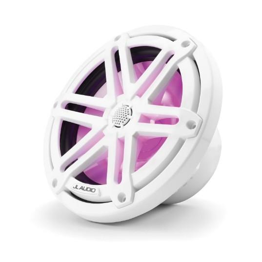 JL Audio M3 7.7in Coaxial Speakers White Sport Grille with RGB LED