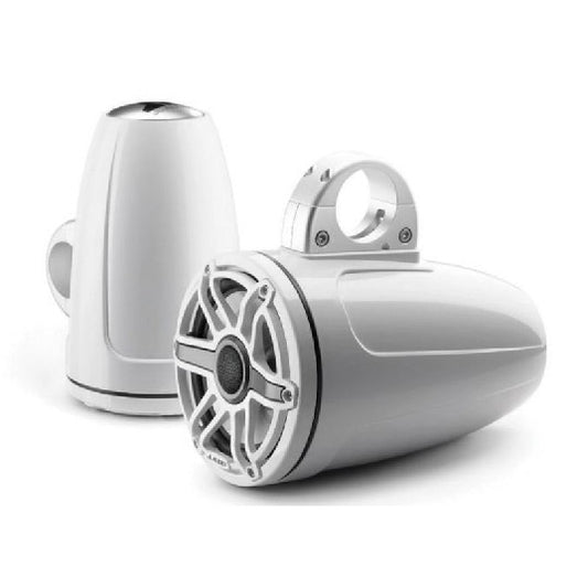 JL Audio M6 7.7in Enclosed Tower Speakers White Sport Grille