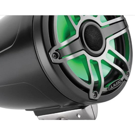 JL Audio M6 7.7in Enclosed Tower Speakers Titanium Sport Grille with RGB LED
