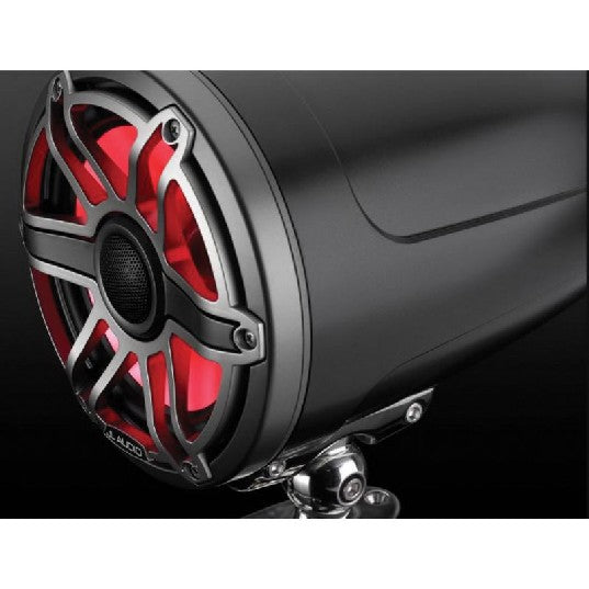 JL Audio M6 7.7in Enclosed Tower Speakers Titanium Sport Grille with RGB LED