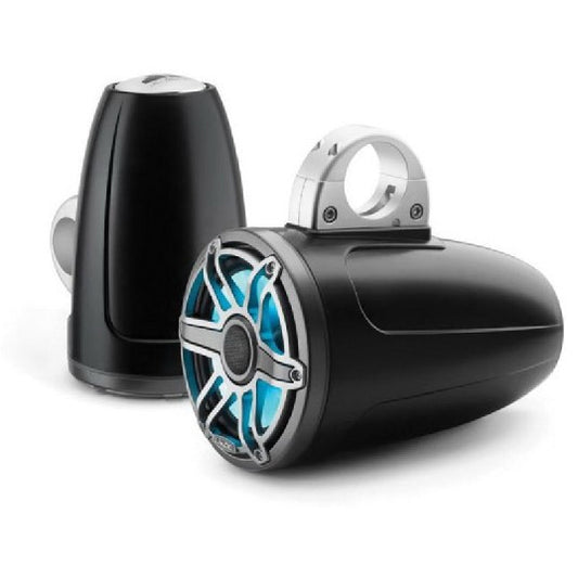 JL Audio M6 7.7in Enclosed Tower Speakers Titanium Sport Grille with RGB LED