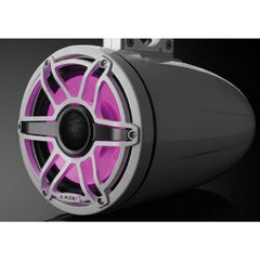 JL Audio M6 8.8in Enclosed Tower Speakers White Sport Grill with RGB LED