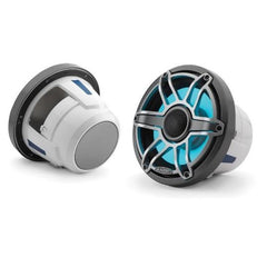 JL Audio M6 8.8in Coaxial Speakers Titanium Sport Grille with RGB LED