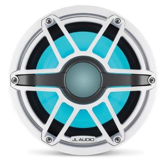 JL Audio M6 8in Subwoofer with White Sport Grille Infinite Baffle, RGB LED