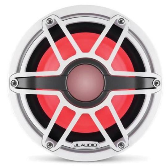 JL Audio M6 8in Subwoofer with White Sport Grille Infinite Baffle, RGB LED