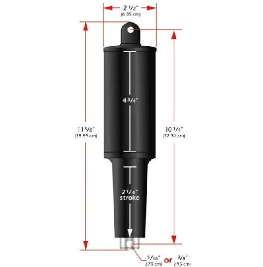 LENCO MARINE 2 1/4" STROKE XD ACTUATOR - 12 VOLT - 3/8" | 15056-001