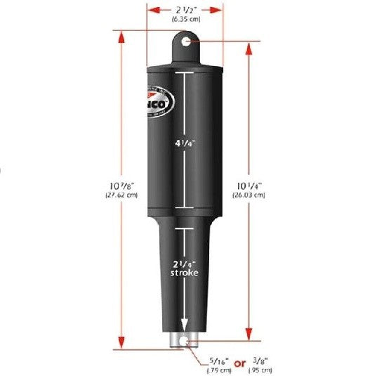 LENCO MARINE 2 1/4" STROKE XDS ACTUATOR - 12 VOLT - 5/16"  | 15057-001
