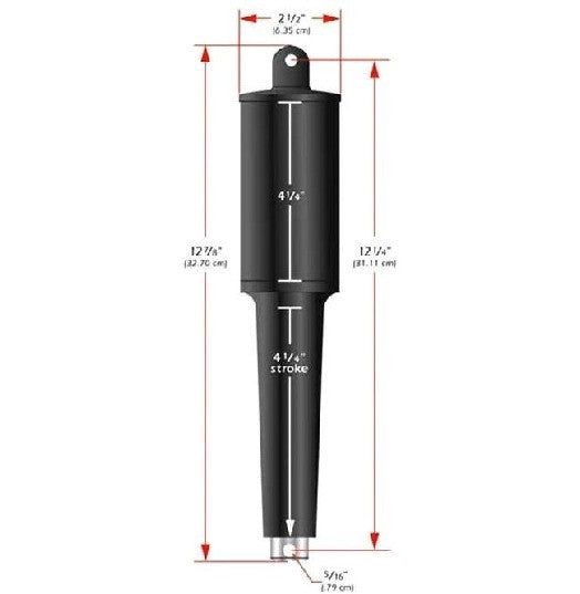 LENCO MARINE 4 1/4" STROKE 102 HD ACTUATOR - 12 VOLT - 5/16"  | 15060-001