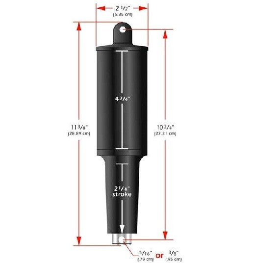 LENCO MARINE 2 1/4" STROKE XD ACTUATOR. - 24 VOLT - 5/16" | 15062-001