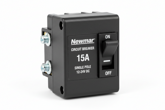 Newmar 15 Amp Single Pole Breaker W/ Black Throw