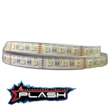 PLASHLIGHTS 12v RGB Color Changing Waterproof Flexible Light Strip - Ip68 - 20' | FLS-RGB-68-20FT