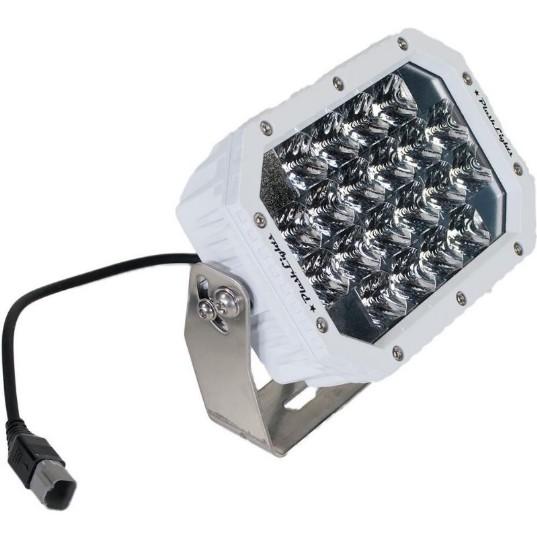 PLASHLIGHTS Quad LED Search Light - White Marine Housing | QUAD-CB-WHT