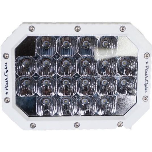 PLASHLIGHTS Quad LED Search Light - White Marine Housing | QUAD-CB-WHT
