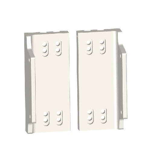 POWER-POLE MtoS Dual bkt 1" thick w/slots WT (new) | PKD-MtoS-plt-WT