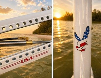 POWER-POLE Heritage Edition Blade One Pump, 10ft, Dual Pole - Red, White, & Blue | PP-2-BLS-10-250E - SHIPPING CHARGES APPLY