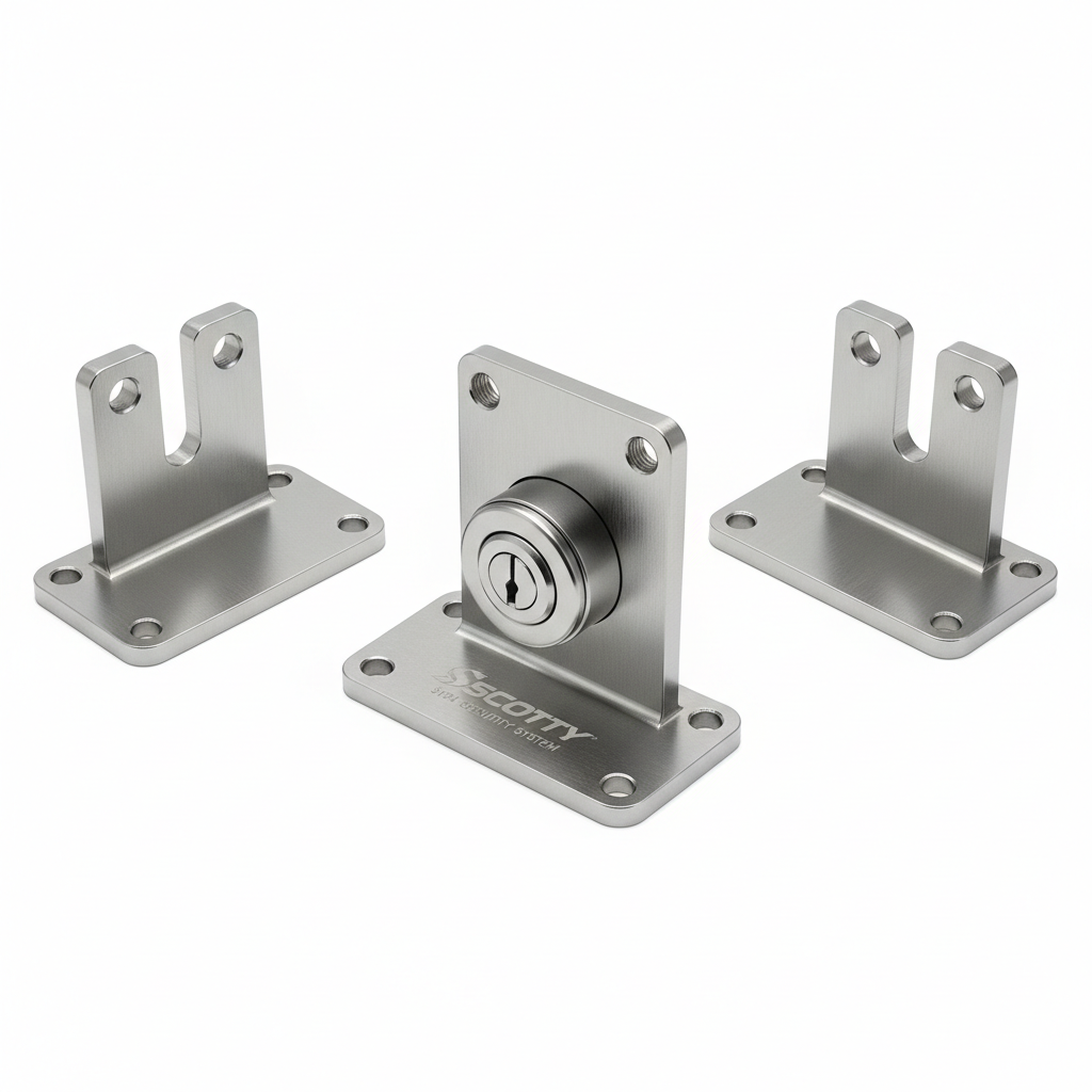 Scotty 3134 Downrigger Security System 3-Piece Locking Plates w/o Padlocks [3134]