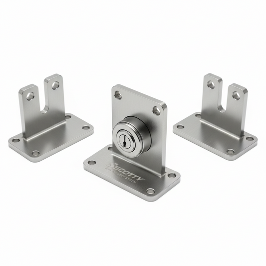 Scotty 3134 Downrigger Security System 3-Piece Locking Plates w/o Padlocks [3134]